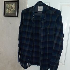 Weatherproof Men's Navy Plaid Shirt/Jacket, Sz M